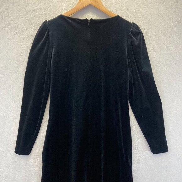 Vintage Tom Bezduda For Barad Velvet Maxi Dress Petite Small Witchy Goth Formal - Picture 15 of 16